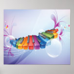 Colourful Abstract Keyboard Posters