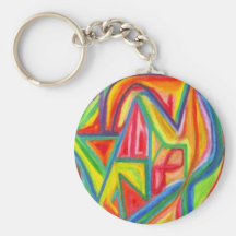 Colourful Abstract Keychain
