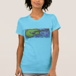 colourful acoustic guitar with yellow patina t-shirt