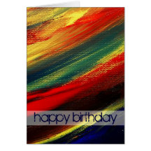 Colourful Acrylic Abstract Birthday Card