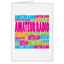 Colourful Amateur Radio Greeting Card