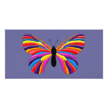 Colourful and Cute "Impossible Butterfly" Photo Card Template
