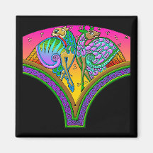 Colourful Antique Celtic Art - Intricate, Beautifu Magnets