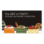 colourful appetizers chef catering business card..