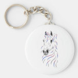 Colourful Arabian Horse Head Key Chain