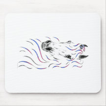 Colourful Arabian Horse Head Mouse Pad