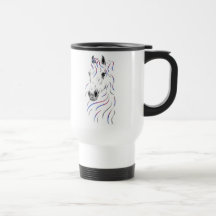 Colourful Arabian Horse Head Mug