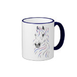 Colourful Arabian Horse Head Mug