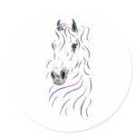 Colourful Arabian Horse Head stickers