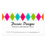 Colourful Argyle Business Cards