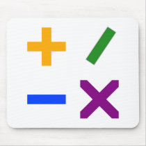 Colourful Arithmetic Symbols Mousepads