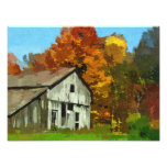 Colourful Autumn Rural Barn Photo