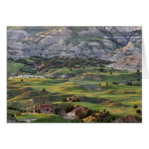 Colourful badlands from Buck Hill overlook in Cards