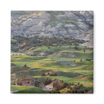 Colourful badlands from Buck Hill overlook in Refrigerator Magnet