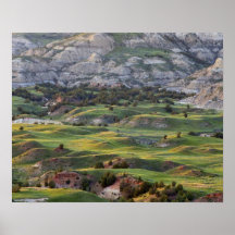 Colourful badlands from Buck Hill overlook in Poster