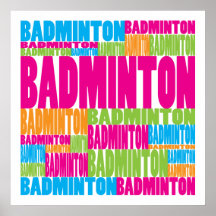 Colourful Badminton Posters
