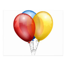 Colourful Balloon Postcard