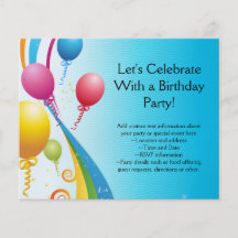 Colourful Balloons | Curly Ribbons Custom Flyer