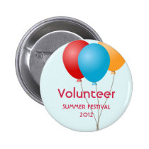 Colourful balloons summer outdoor event custom buttons