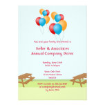 Colourful balloons summer picnic outdoor event custom invitation