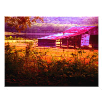 colourful barn scene