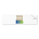 Colourful Bass Guitars Bumper Stickers