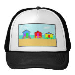 Colourful Beach Cabanas at the Shoreline Hat