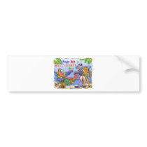 Colourful beach party design. bumper stickers