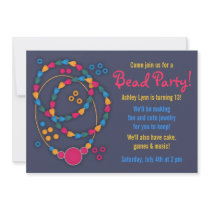 Colourful Bead Jewellery Party Invitations