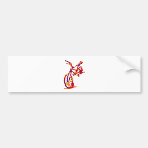Colourful Bike Designs Bumper Stickers