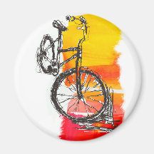 Colourful Bike Designs Magnet