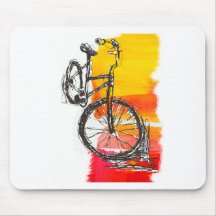 Colourful Bike Designs Mouse Pads