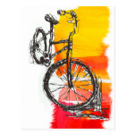 Colourful Bike Designs Post Card
