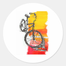 Colourful Bike Designs Sticker