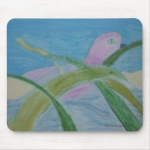 Colourful Bird in Water Mouse Pad