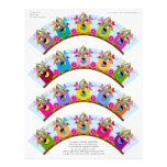 Colourful Birds and Birdhouses Cupcake Wrappers Custom Letterhead