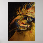 Colourful Birds Head and Beak ("old" Oil) Print