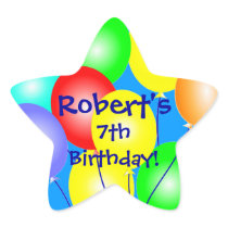 Colourful Birthday Balloons Stickers