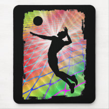 Colourful Blast Beach Volleyball Mousepad