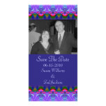 Colourful Blue Photo Card Template