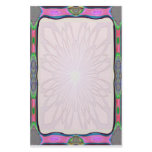 Colourful Border Fractal Flower Stationery