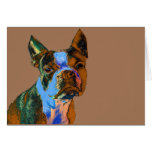 Colourful Boston Terrier Greeting Card