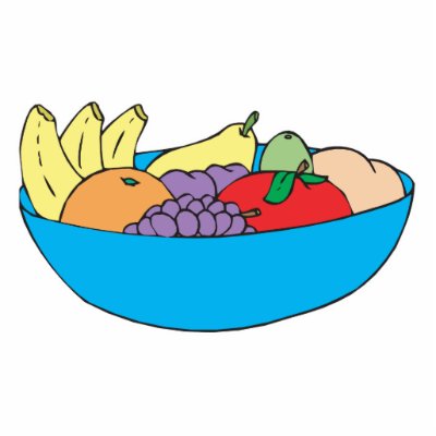 colourful bowl of fruit photo cut out by doonidesigns