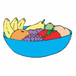 colourful bowl of fruit photo sculptures