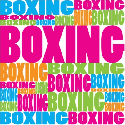 Colourful Boxing Acrylic Cut Outs by busybees