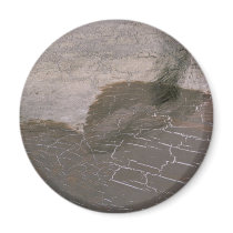 Colourful Brown Crackle Refrigerator Magnet