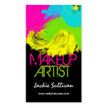 Colourful Brushstrokes Makeup Artist Business Card