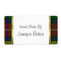 Colourful Buchanan Plaid Package Labels