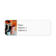 Colourful Buckets Return Address Label
