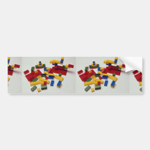 Colourful building blocks for kids bumper sticker